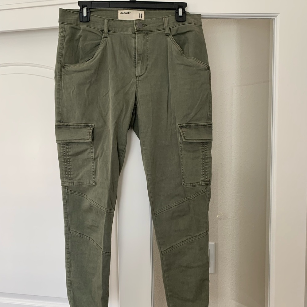 Garage Army Green Skinny Jeans